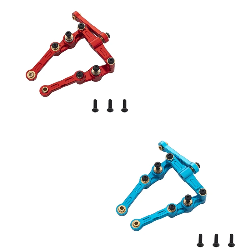 Juego de eslabones de montaje de dirección de manivela de rodamiento de bolas de aluminio para Tamiya TT02 TT-02 TT-02D 1/10 RC Drift Car Parts