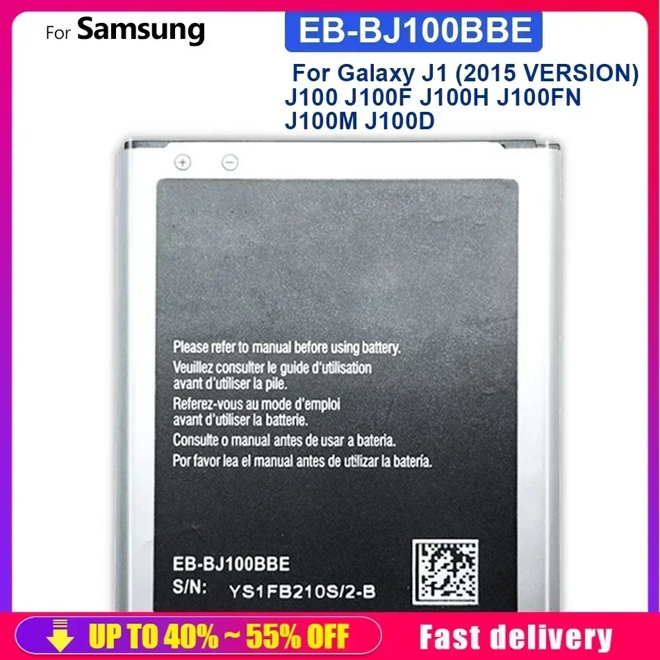 Mobile Phone Batteries 1850mAh EB-BJ100BBE EB BJ100BBE For Samsung Galaxy J1 SM J100 J100F J100H J100M Smartphone Battery