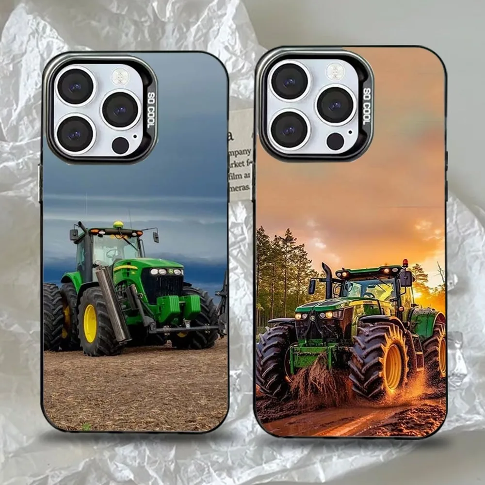 

Farm Vehicle Tractor Phone Case For iPhone 16,15,14,13,12,11,Pro,Max,Plus,Mini,XS,SE Anti Fall Black Matte Hard Bumper
