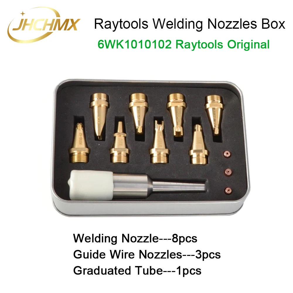 Raytools Original Handheld Welding Nozzle Box 12 PCS Set Guide wire Feeding Nozzle Graduated Tube Cutting Nozzle Set