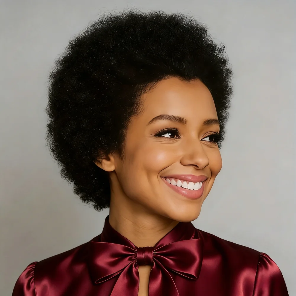 

8 дюймов 13x4 парики фронта шнурка для женщин пушистые афро парики из натуральных волос с стрижкой пикси с натуральной линией волос афро странные вьющиеся