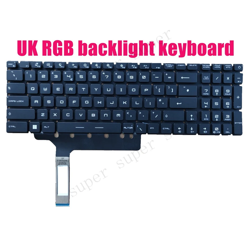 SSS+ UK RGB backlight keyboard for MSI GP76 Leopard 10UG/11UG(MS-17K3)(MS-17K2)