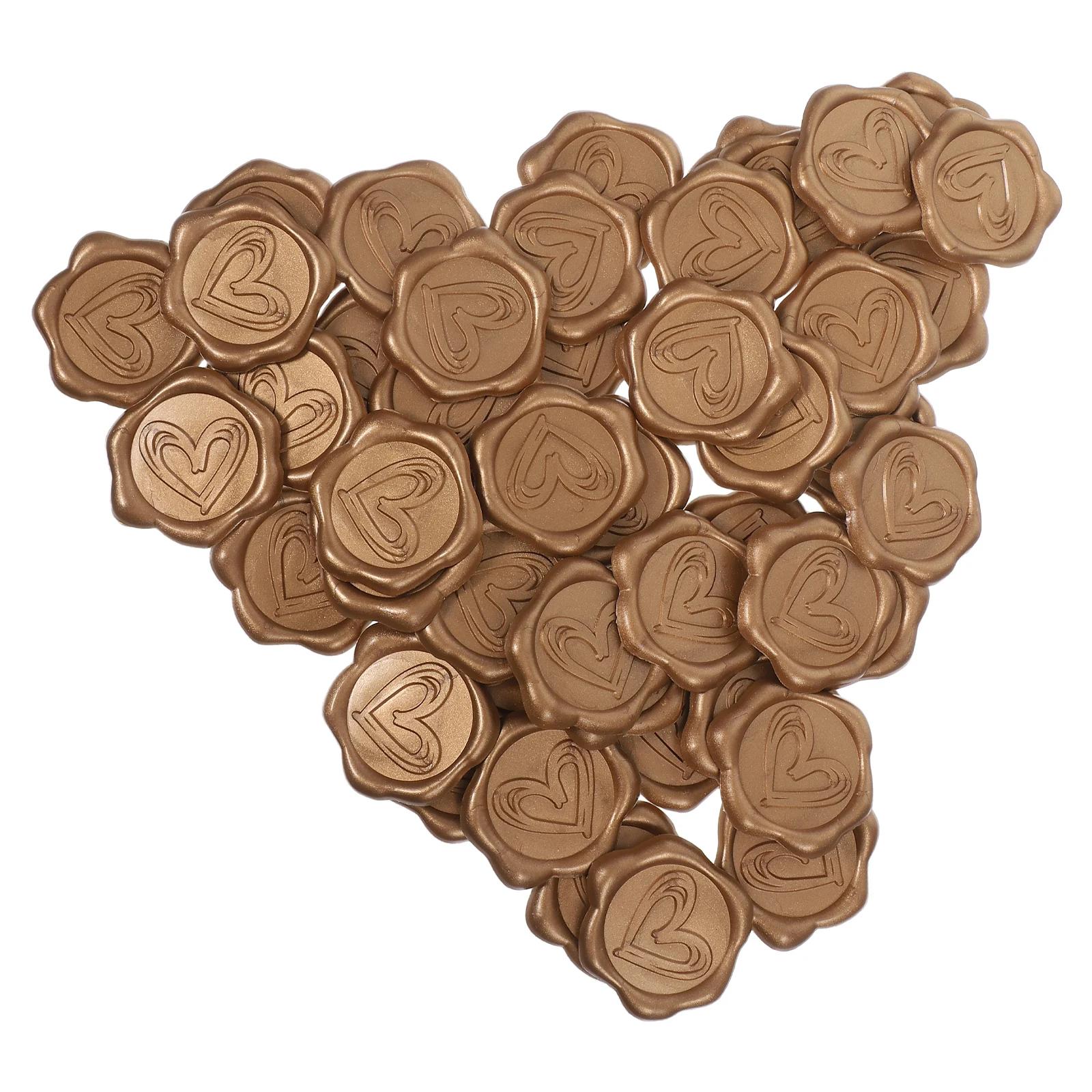 

50pcs Wax Adhesive Stickers Heart Shaped Self Envelope Sealer Sticker Adhesive Envelope Sealer Packaging Box Seal Sticker