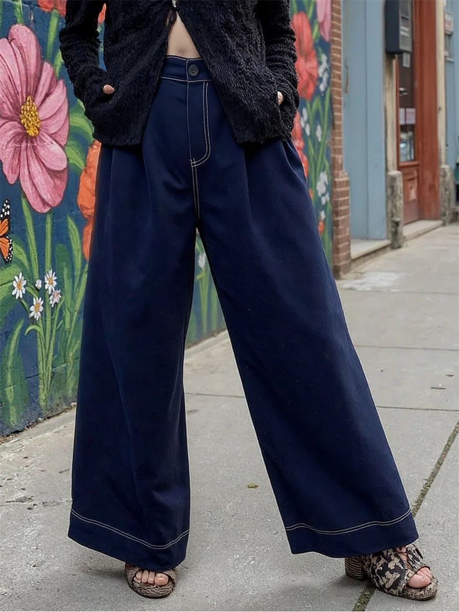 

Мешковатые джинсы с широкими штанинами, женские лоскутные расклешенные брюки, потертые винтажные джинсы с высокой талией, облегающие карманы, детали с заклепками