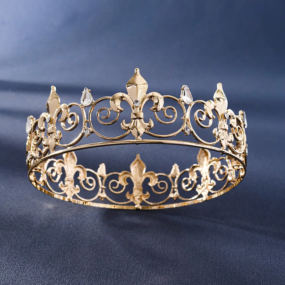 Vintage Baroque Royal Crown Queen Princess Tiara Bridal Wedding Headpieces Jewelry Halloween Hair Bands Gifts for Friends image 3