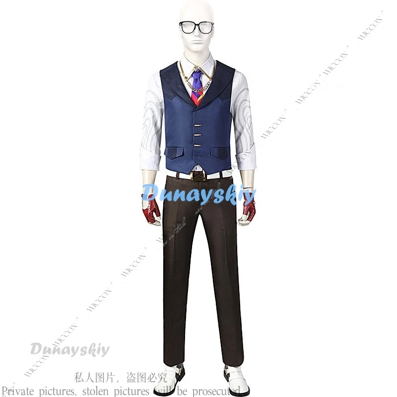 Costume de Cosplay Valorant, Jeu de Chambre, GlaPants, Gants de la raq, Tenues Masculines et Féminines pour Halloween, Carnaval, Chaussures Imbibées