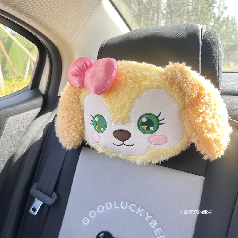 Disney Cute Cookie Ann Headrest Back Cushion For Car Seat Chair Lovely Stuffed Cartoon Anime Plush Dog Throw Pillow Xmas Gifts