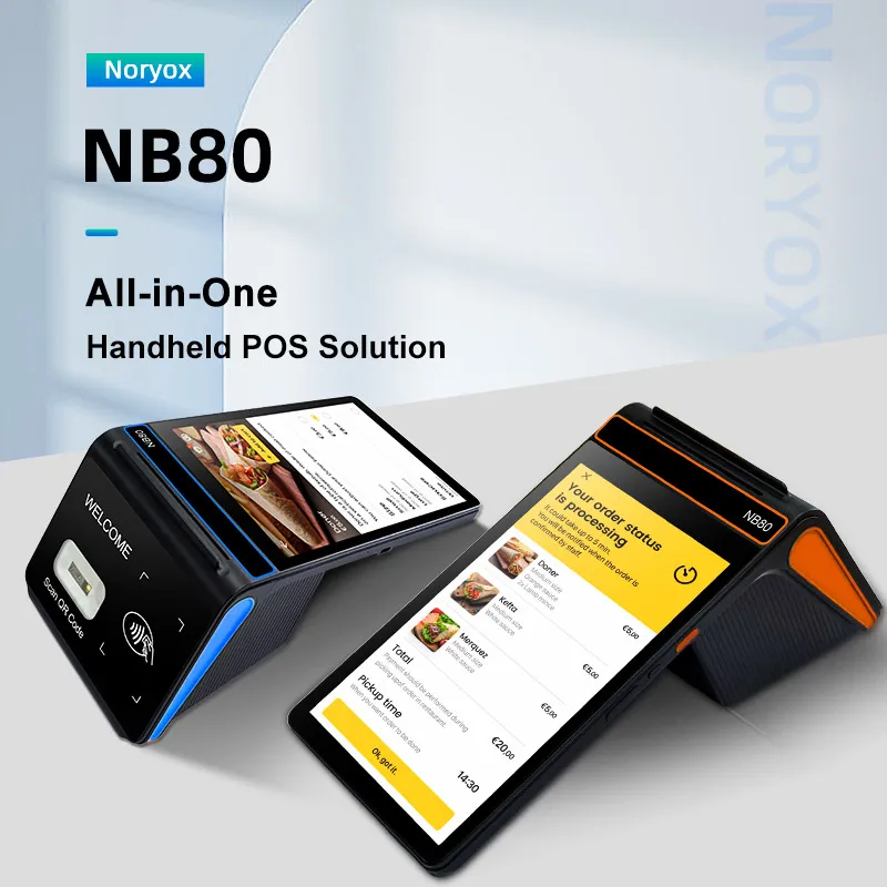 

Free Shipping 8 inch Android POS Terminal with 58/80mm Printer Loyverse Desktop POS 4G WIFI BT 2D Scanner NFC Cash Register