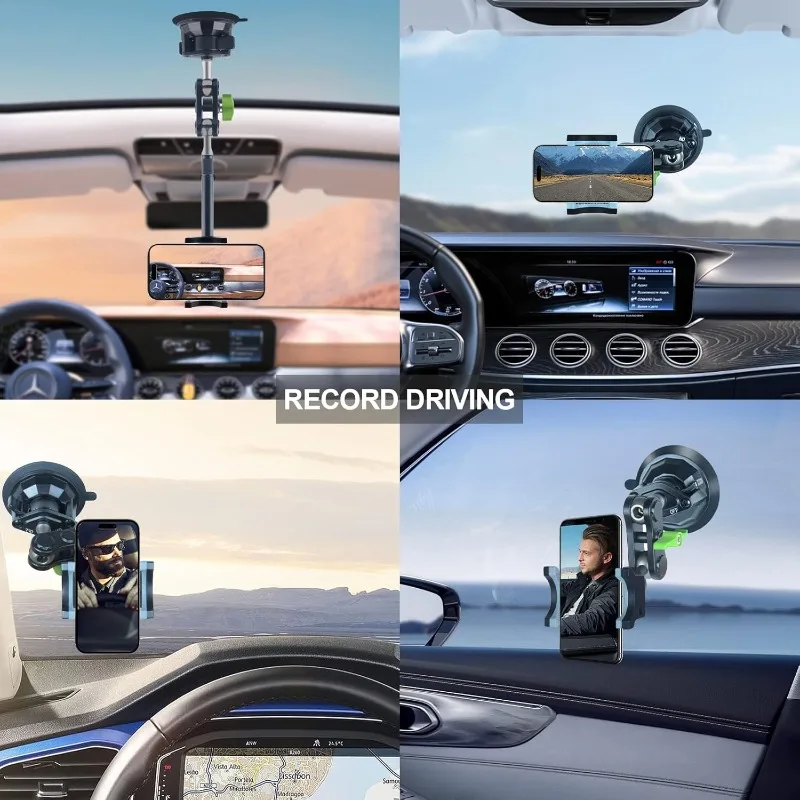 Car Phone Holder Windscreen Mount,Dashboard Phone Holder, Strong Suction Cup Phone Mount ,360ยฐMobile Phone Holder for Windshield