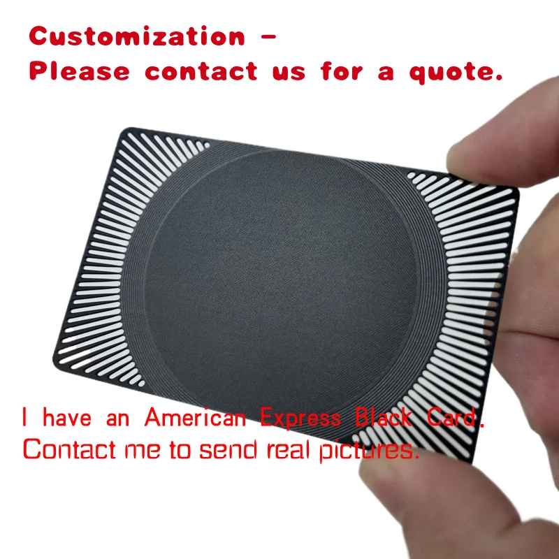 

custom.Best Sellers Laser Engraving Blank Metal Business Card Luxury Club Vip Membership Steel Card With Cutout and Holes