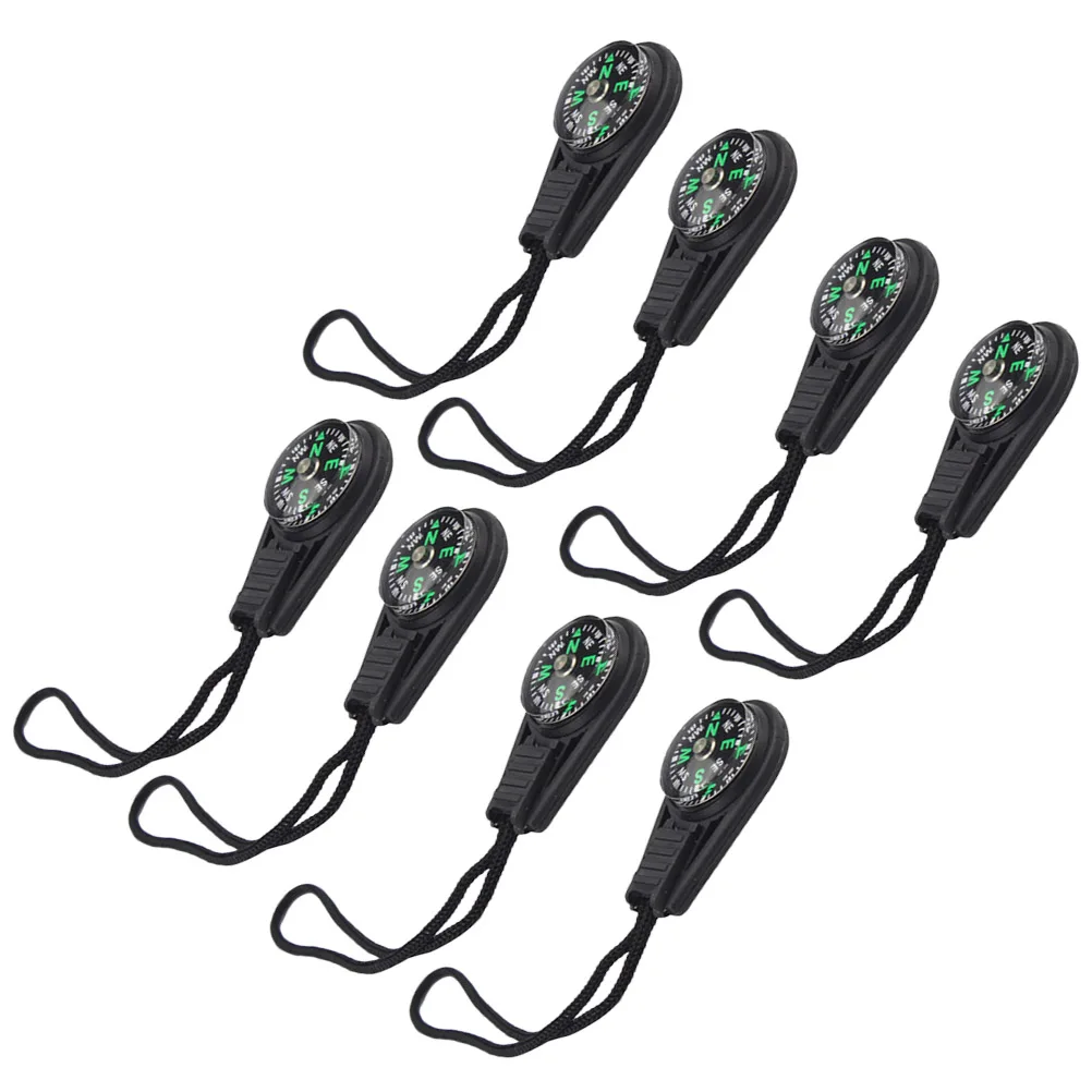 

8pcs Mini Compass Keychain Durable Plastic Lightweight Portable Direction Pointer Keyring for Camping Hiking