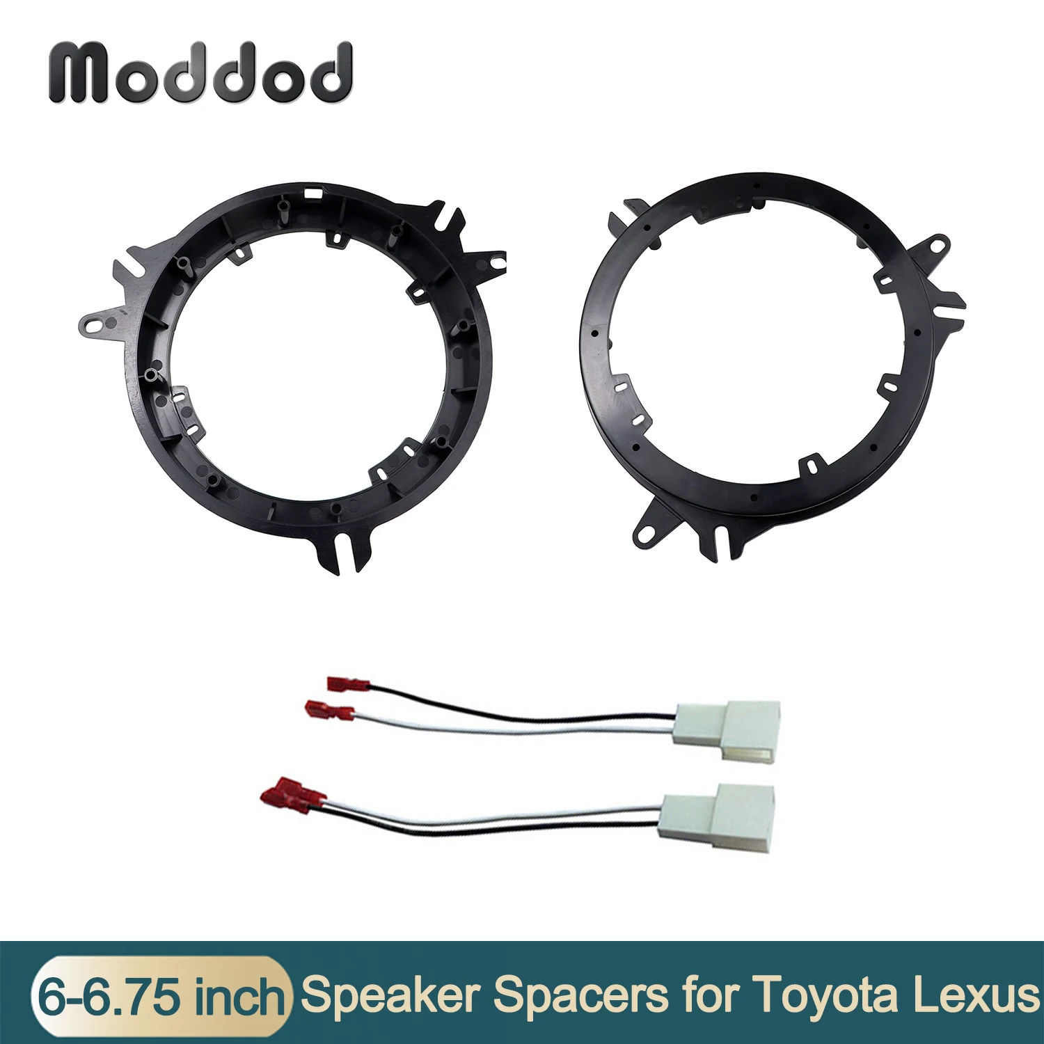 

6"-6.75" Front and Rear Door Speaker Adapter for Toyota C-HR Camry RAV4 Corolla for Lexus CT ES GS GX IS RX with Wiring Harness