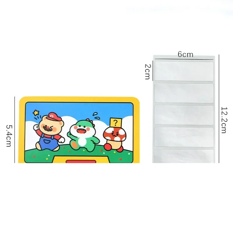 20Pcs Cartoon Cute Scratch Cards Creative DIY Lucky Scratch Student Reward Self-made Handwritten Lottery Sticker Kids Toys Card