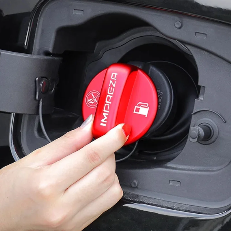 Metal Car Fuel Filler Door Cover Fuel Tank Gas Protective Caps For Subaru IMPREZA Logo Forester XV Outback Accessories - view 3