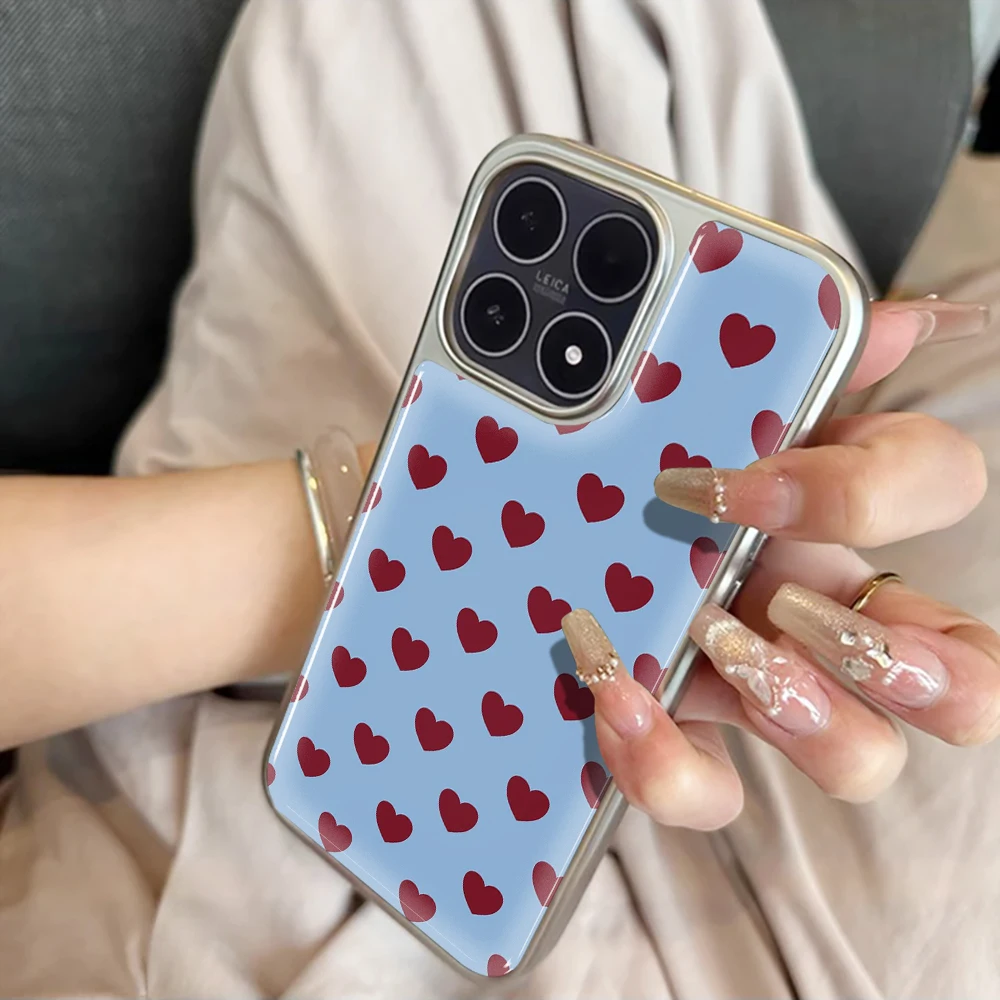 Luxuriöse Herzförmige Gummihülle für iPhone 15 17 13 Pro Max Phone 11 12 ProMax 14 15 16 Plus Hüllen Stoßfest Minimalistisch Funda – Detail 23