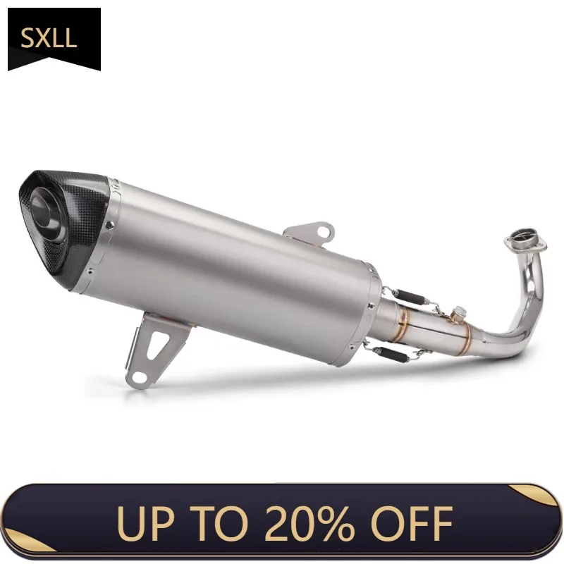

SXLL For XMAX 300 XMAX300 2017-2024 Full Motorcycle Exhaust System Modification Header Connection Carbon Tip Muffler Escape Moto