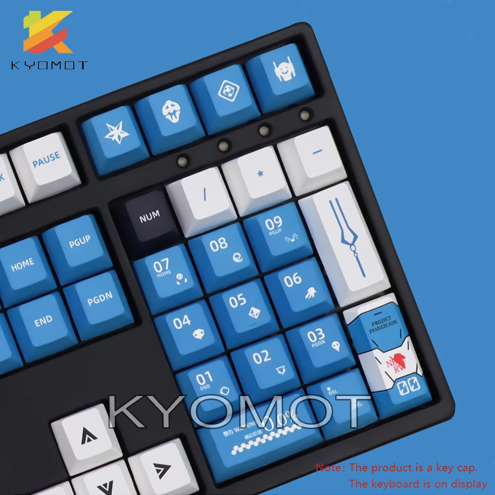 Imagem -04 - Kyomot-keycap Teclado Mecânico 151 Tecla Pbt Eva 00 Tema Perfil Cereja Coreano Sublimação de Tintura mx Switch Layout Diy