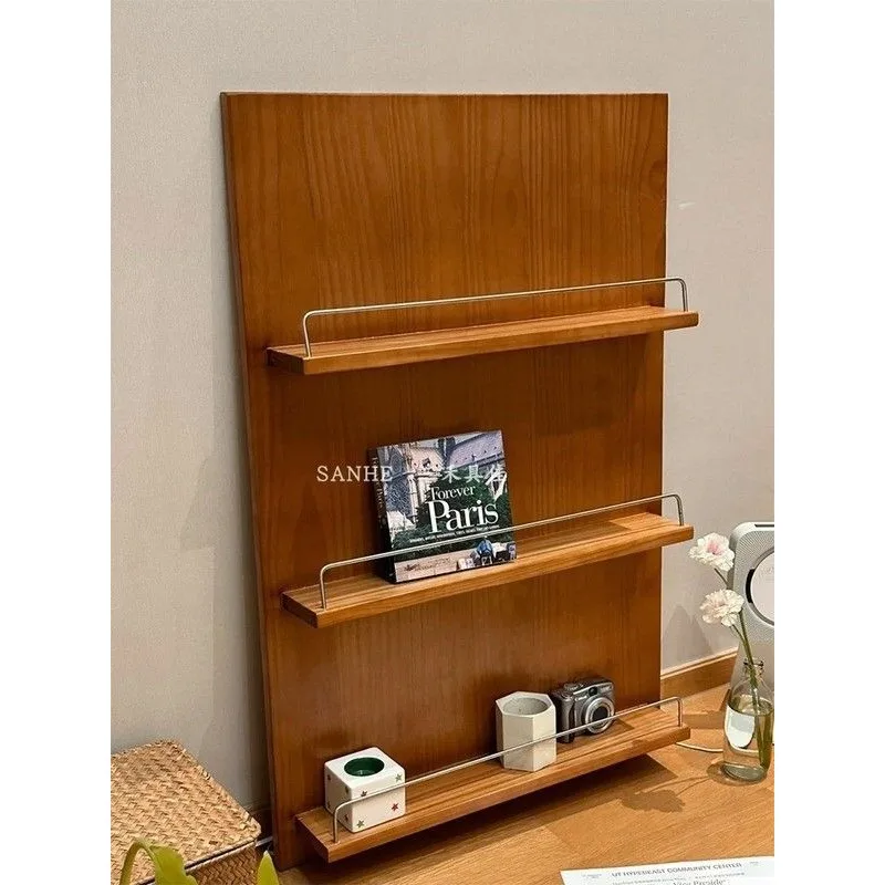 

Vintage Slim Leaning Shelf: Mid-Century Books, Magazines & Décor Storage for Small Spaces Estantes Para Libros Magazine Rack