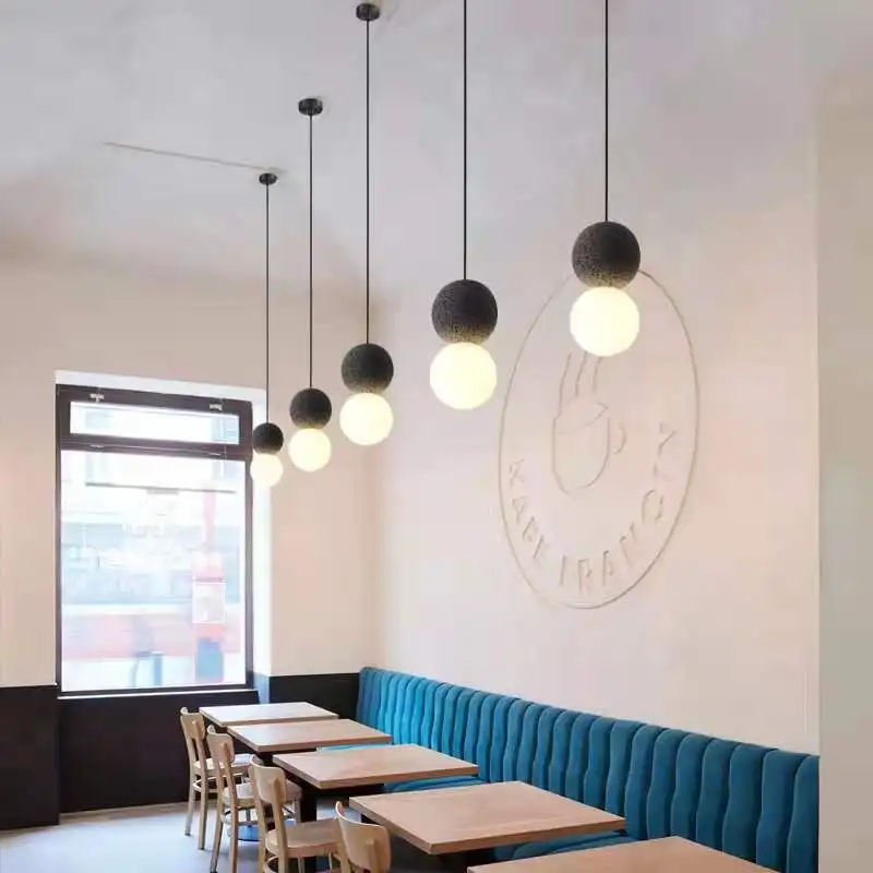 Lámparas colgantes pequeñas de cemento con personalidad creativa, minimalistas, modernas, para restaurante, Bar, terrazo, dormitorio, mesita de noche, cafetería