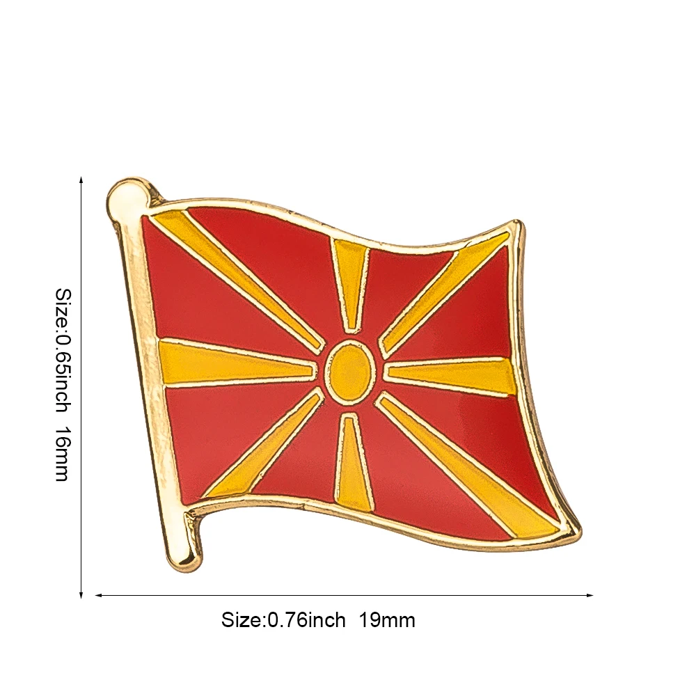 Macedonia Flag Badge Brooch Natinal Lapel Pins Flag Lapel Pins Country Flag Badge