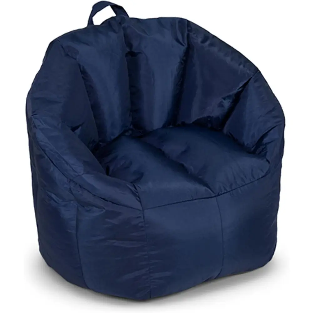 

Milano Bean Bag Chair or Kids, Teens, Adults, Durable Easy-Clean Navy Smarax, Nylon Polyester Blend, Lightweight Seat or Reading