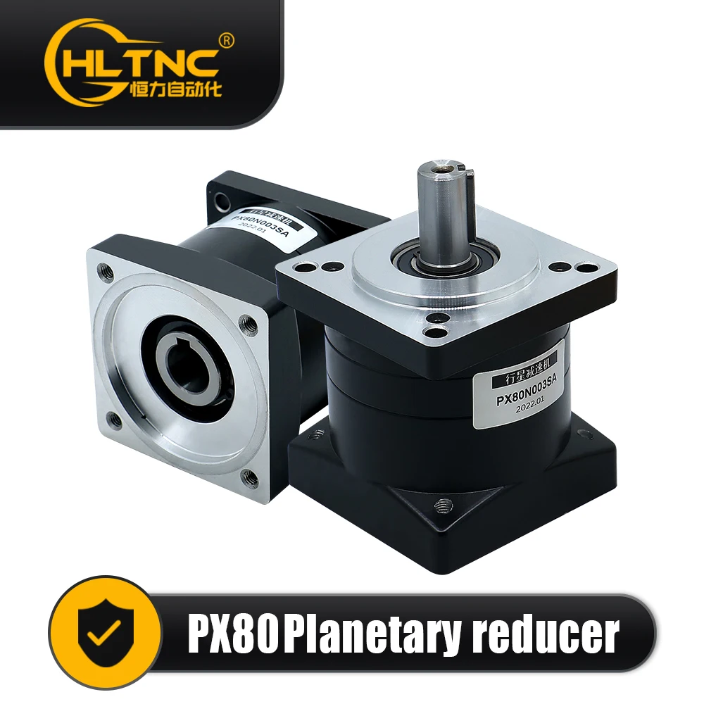 

PX80 Gear Box Speed Reducer for Nema32 Servo Motor 80mm Flange Input 19mm Output 16mm Deceleration Ratio 3 4 5 6 8 10