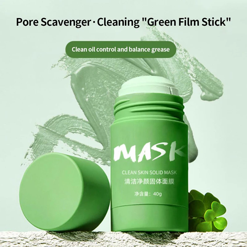 Green Tea Cleaning Mask Stick Deep Moisturizing Shrink Pores Blackhead Acne Facial Film Korean Skin Care Product Face Mask New