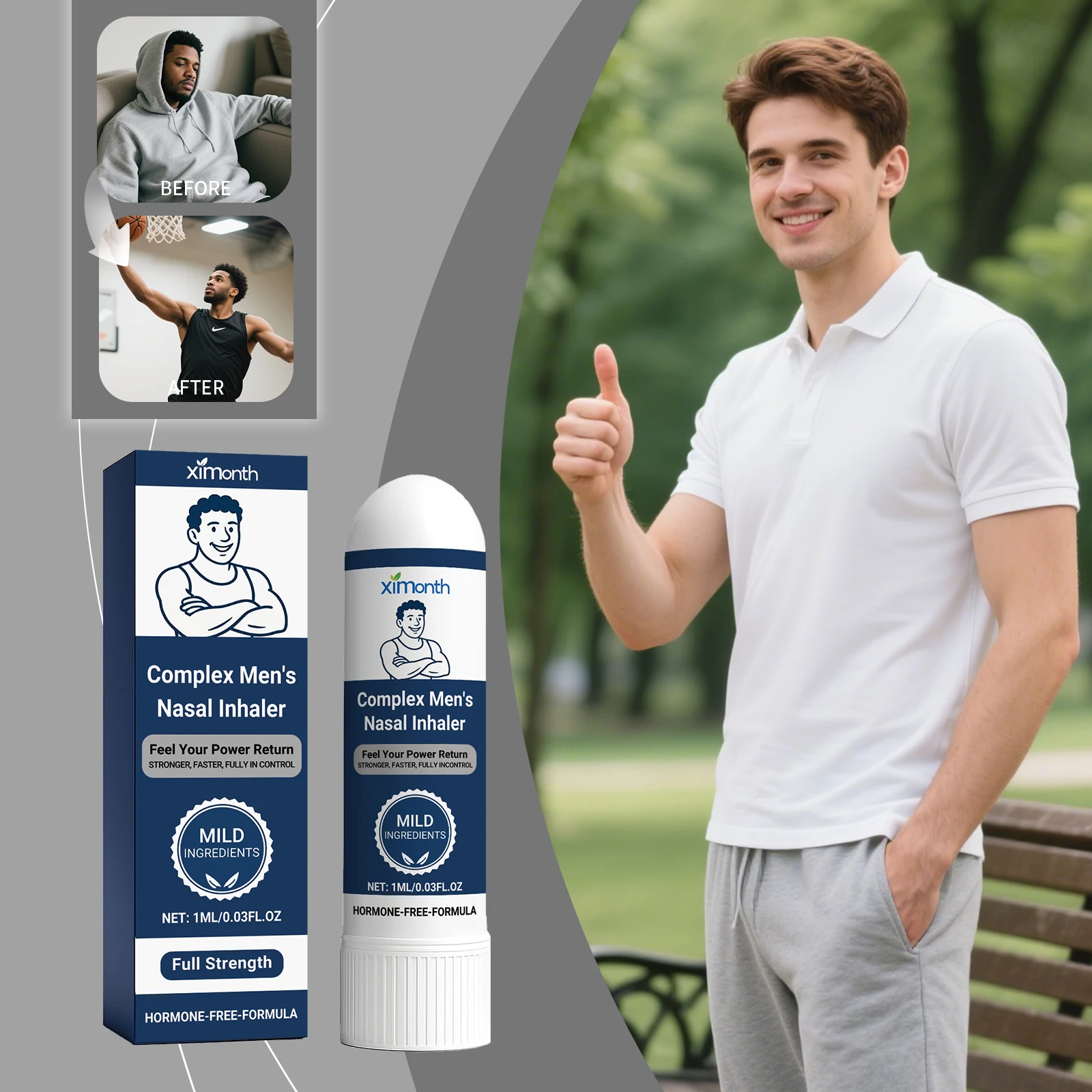 Energy Booster Nasal Inhaler For Men Refresh Your Mind And Relieve Fatigue Boosts Energy Levels And Improves Endurance Daily Use