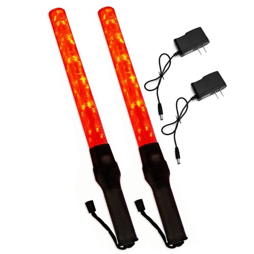 54x4cm Long Rechargeable Traffic Safety Parking Flashing LED Light Stick