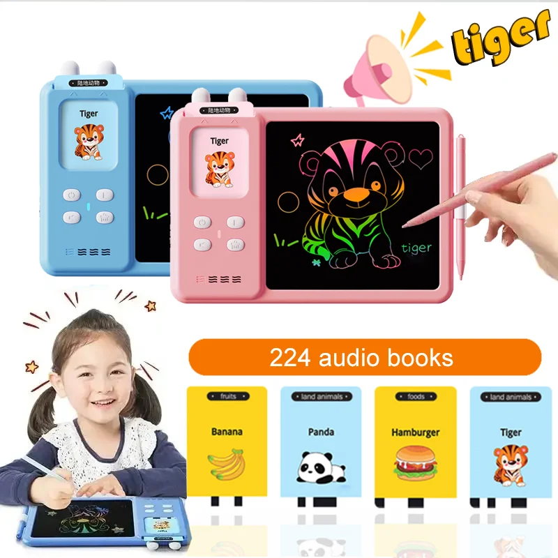 Talking Flash Cards Writing Tablet Educational Speech Toys for 3-8 Years  text education writing tablet  cards writing birthday