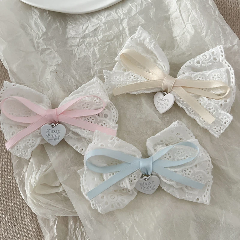 

Women Girls Cute Hairpins Hair Rope Lace Bow Ribbon Hair Clip Hair Ornament Fashion Headband Hair Accessory