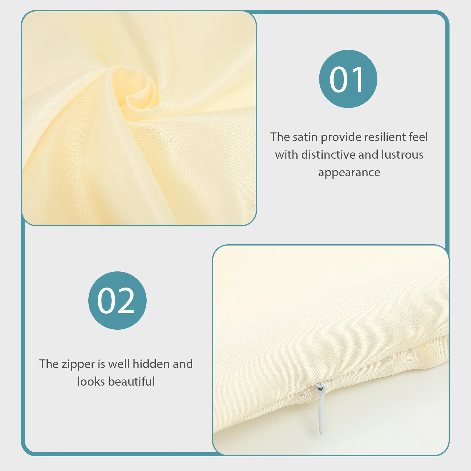 

2pcs Satin Pillow Case For Sofa Square Cushion Covers Decorative Throw Pillow Protector Faux Silk Cover Living Room Decor Home