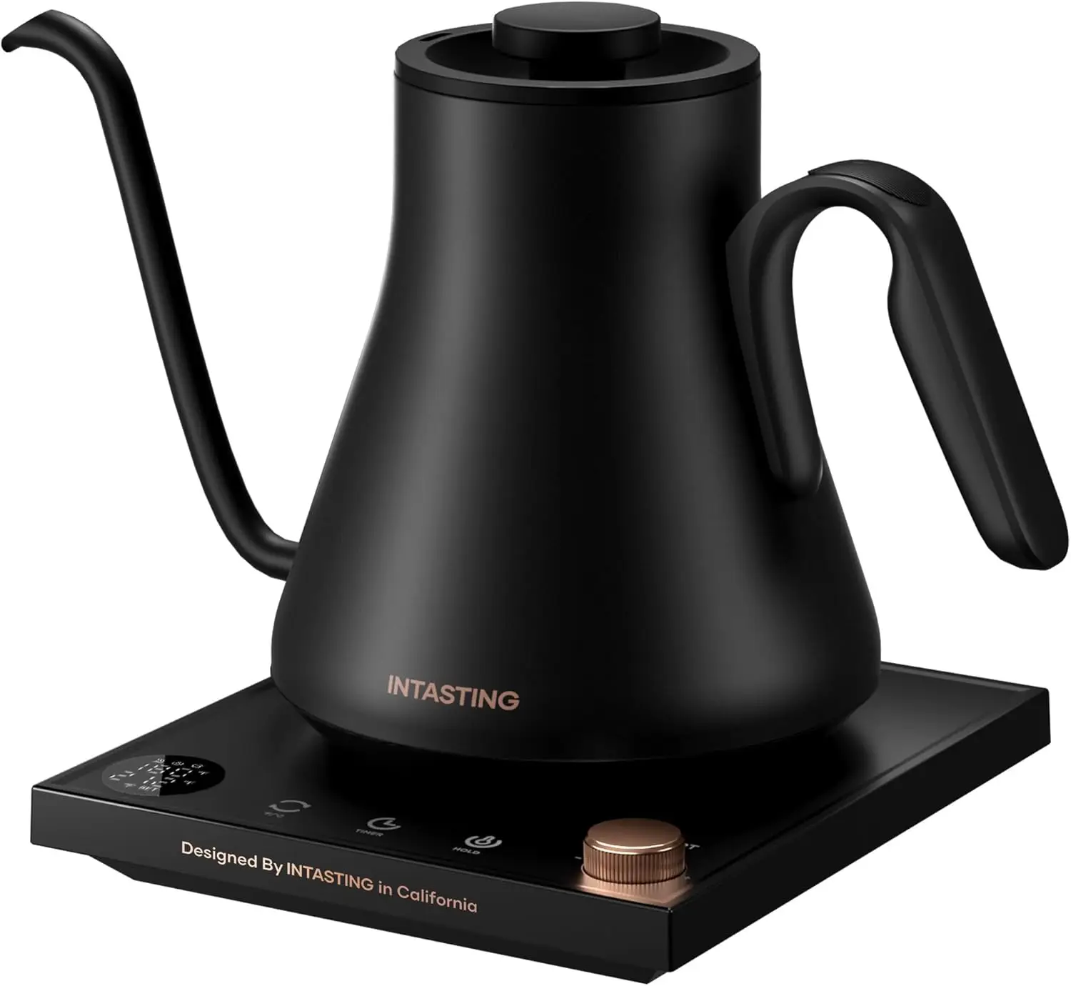 

Gooseneck Electric Kettle with ±1℉ Temperature Control, Stainless Steel Interior, 0.9L Capacity for Coffee and Tea