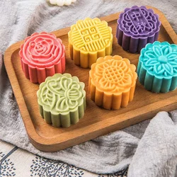 Jelly Mooncake Mould Plastic Mooncake Mold Press With Cookie Stamps Round Chinese Traditional Moon Cake Mold 0086