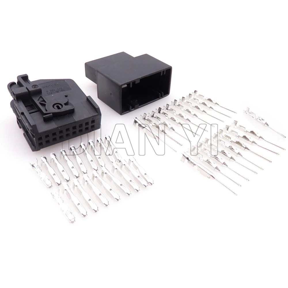 1 Set 18 Way 1-1355349-1 1-1355350-1 Car Power Amplifier Cable Socket AC Assembly 2-967416-1 2-965777-1 0-1355348-1 For VW BMW