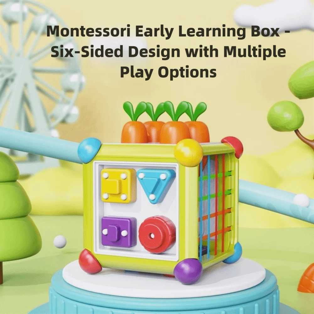 Zestaw Sześciościanów Montessori Puzzle Edukacyjne Funkcje Edukacyjne Trwałe Wczesna Edukacja Pudełko Zabawka z Mechanizmem Wyciągania Dopasowywanie Kolorów