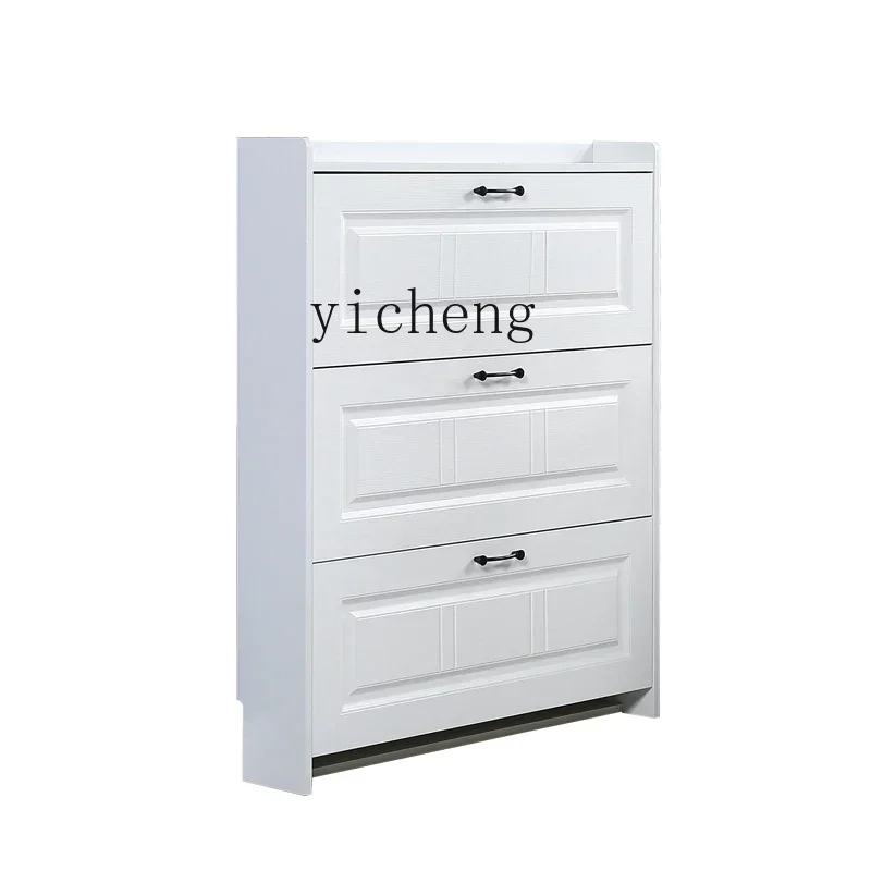 XL Ultra-Thin Tilting Shoe Cabinet outside Corridor Home Entrance Cabinet Integrated Indoor Shoe Rack