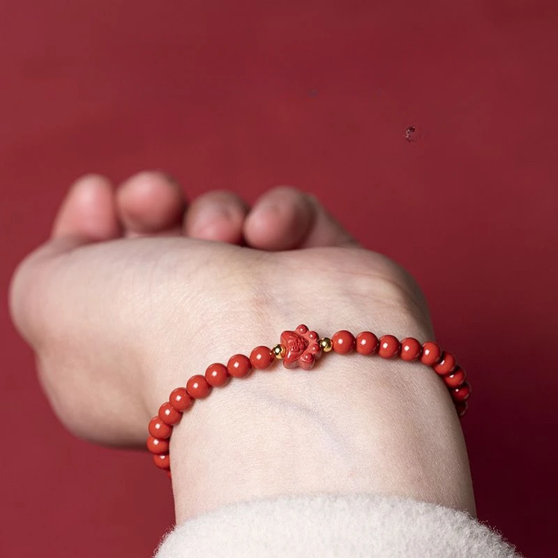 Cinnabar Bracelet, Zodiac Year Transfer, Emperor Sand Bracelet, Women's Gift