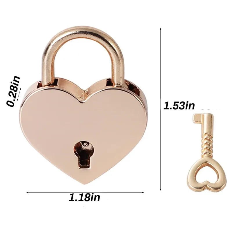 Маленький замок в форме сердца с милой любовью, дневник, шкатулка для драгоценностей, кошелек на молнии, противоугонный мини-замок, замок в форме сердца