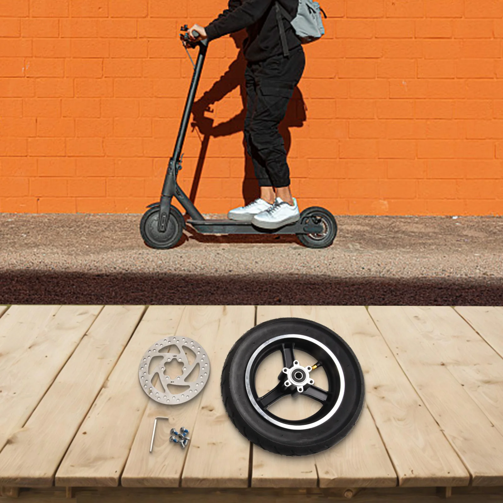 Tire Product Quality Rubber/Metal Mixture Wheels at Dimensions of Ten Inches and Type of Ten by Two Point One Two Five