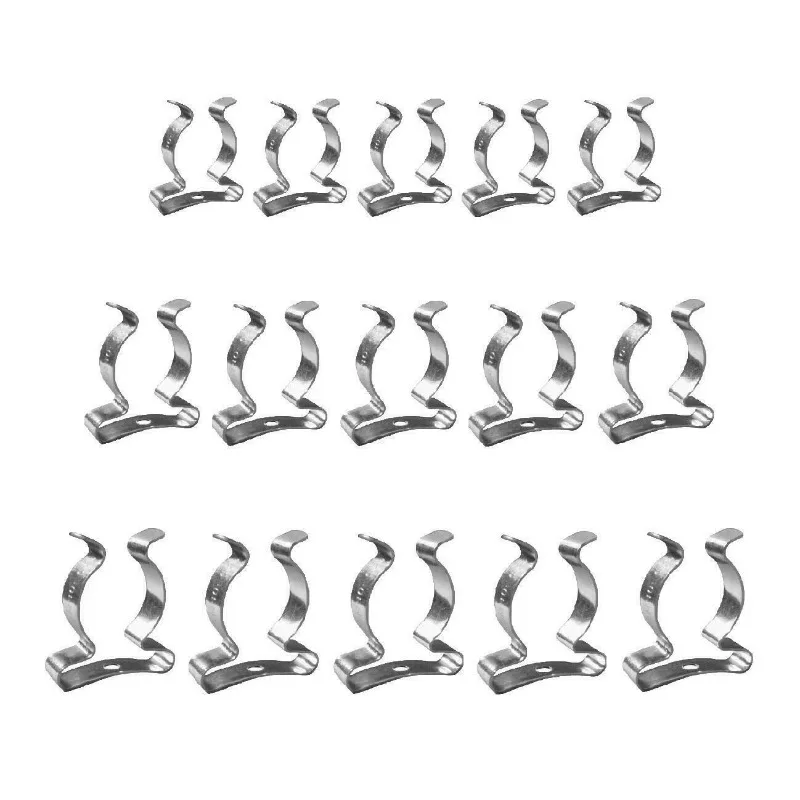 20pcs Manganese Steel Pipe Clamp Buckle Spring Terry Clips Heavy Duty Storage Shed Garage  Assorted Tool 13mm+19mm+25mm+32mm