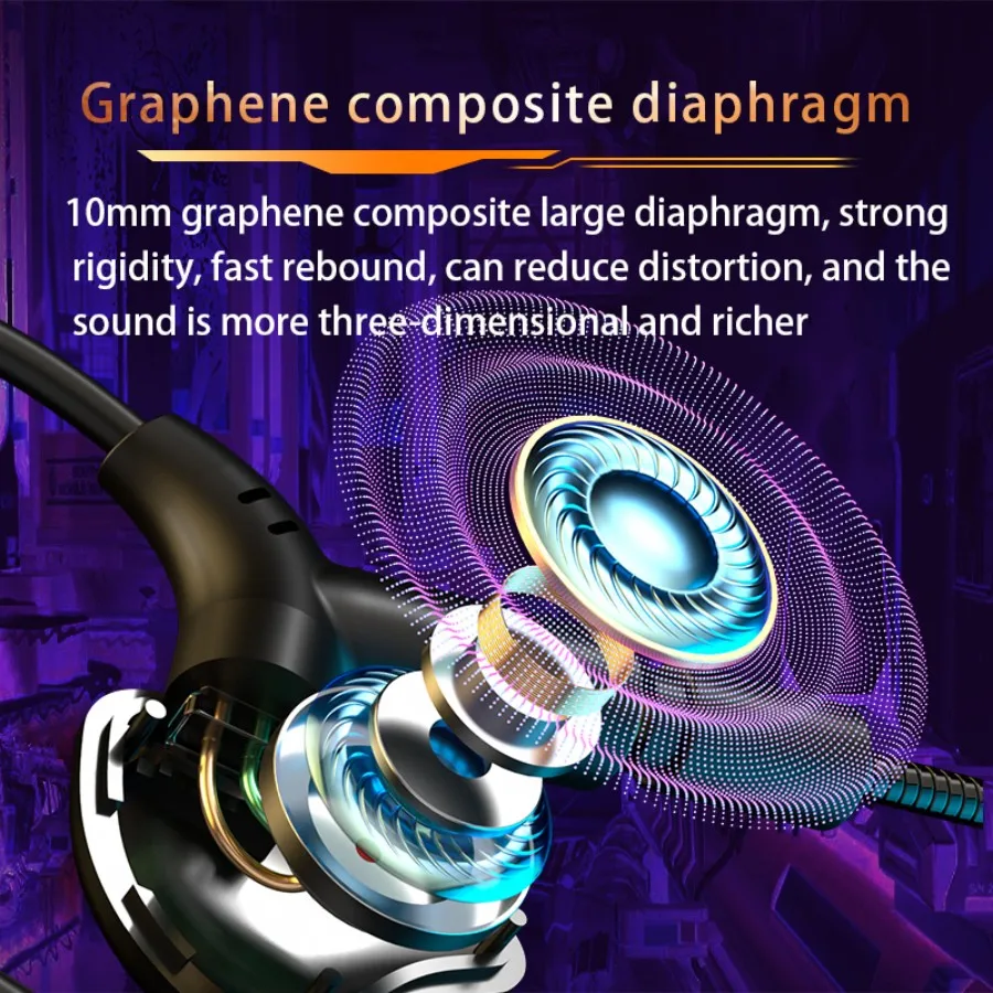 Słuchawki douszne do gier e-sportowych z dźwiękiem przestrzennym 360°, stereo Hi-Fi, przewodowe, z dwoma wtyczkami 3,5 mm/typu C/USB/3,5 mm, douszne, z dwoma mikrofonami, PUBG, douszne słuchawki gamingowe o niskim