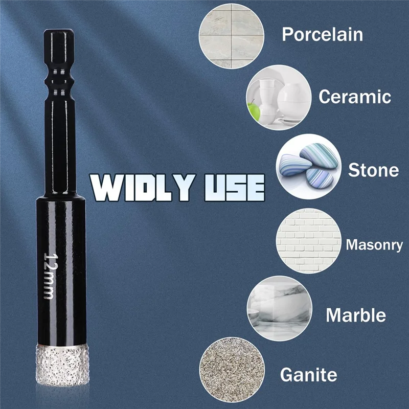 

11Pcs Diamond Drill Bits Set For Marble Tile Stone Glass Porcelain Hard Materials For Core Fast Dry Drilling-ABLI