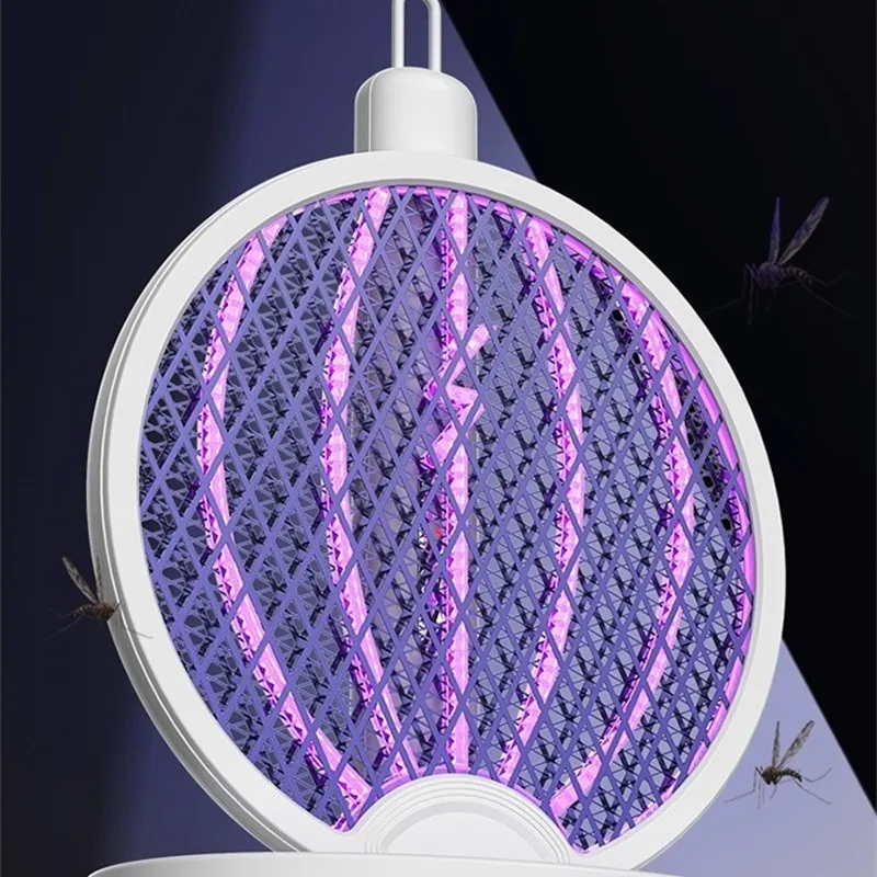 Lontor Purple Light Outdoor Hotel Use Waterproof Mosquito Killer Lamp Folding Electric Mosquito Swatter USB Car