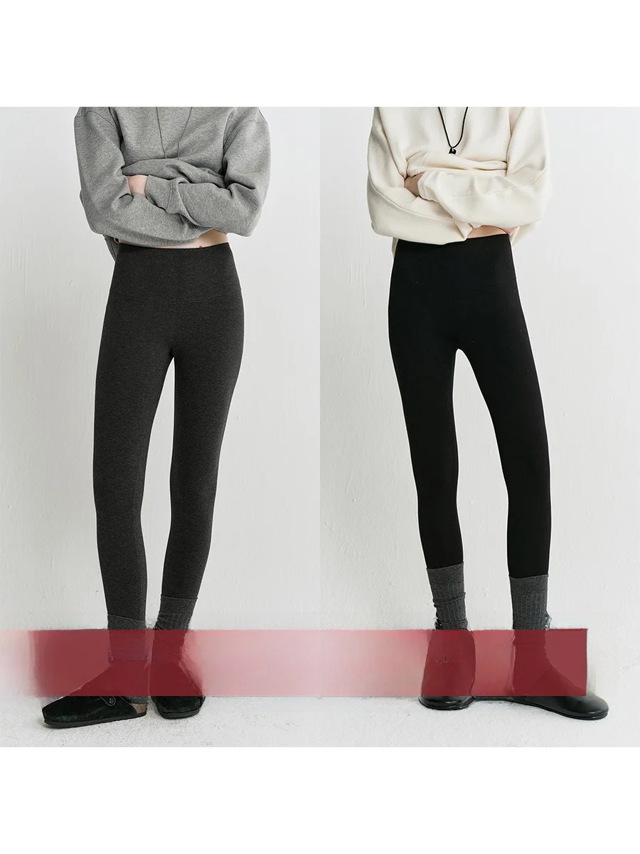 

Леггинсы из смеси хлопка с высокой талией на подкладке, удобные термостойкие леггинсы без ощущения Crion для зимнего сезона