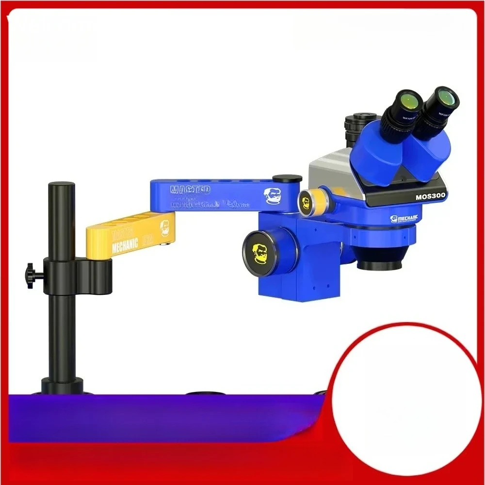 MOS300-M3 Trinocular Stereo Microscope With Adjustable Microscope Arm Stand Zoom For Phone Camera Repair Tools