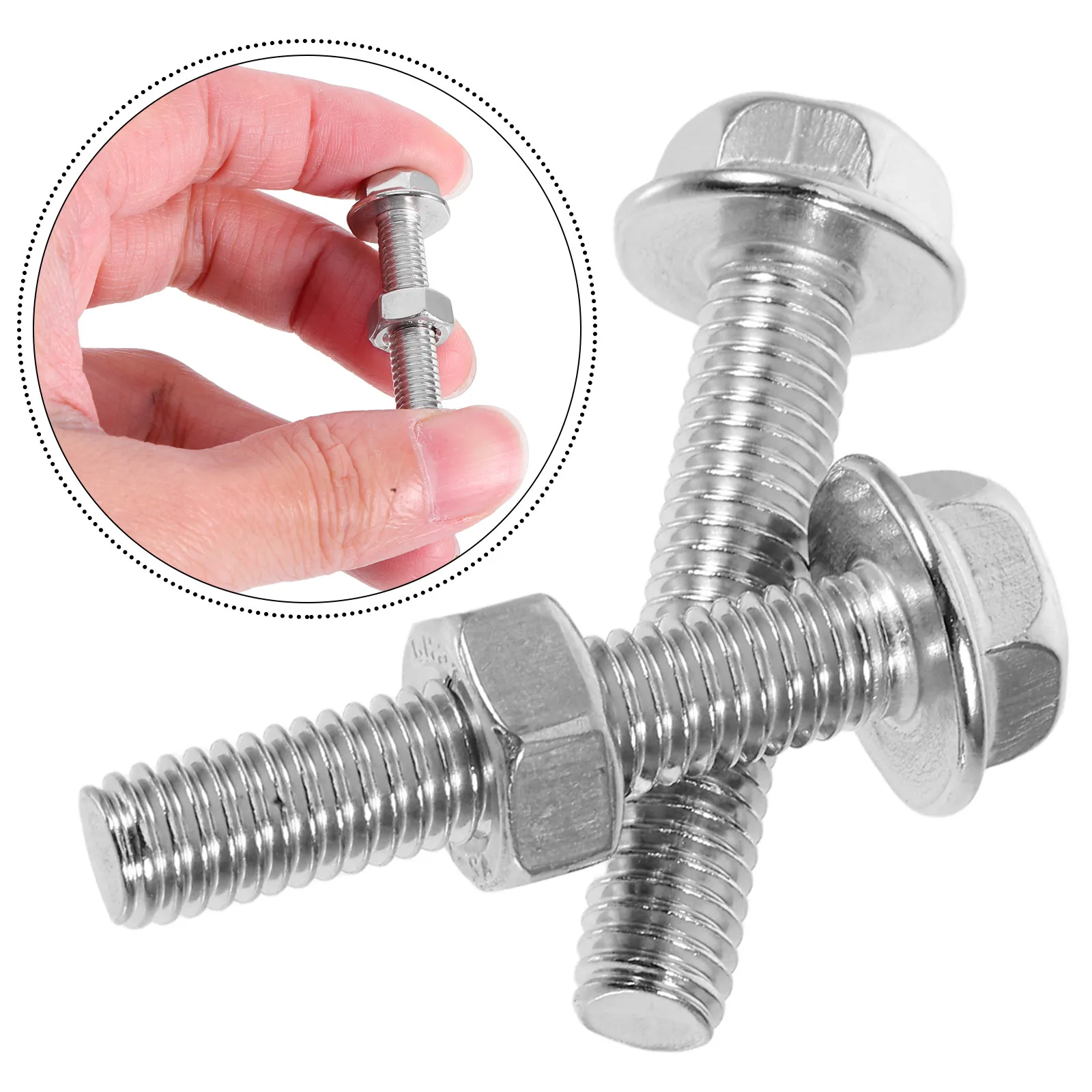 2Sets Stainless Steel Hexagon Socket Bolts Nuts Set Heavy Duty Locking Screws Outdoor Use Multi Application Hardware Kit