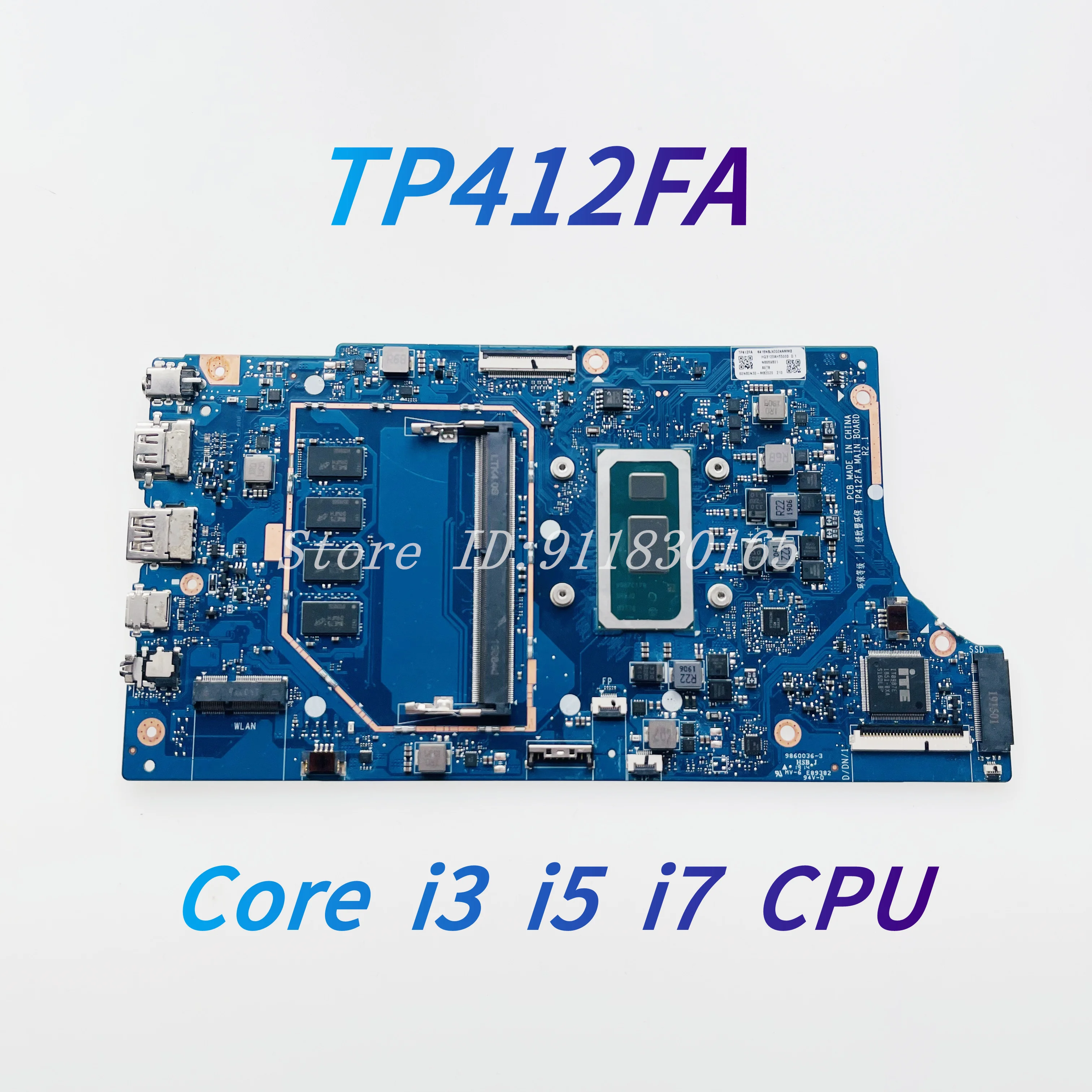 TP412FA Mainboard For ASUS Vivobook Flip 14 TP412 TP412FA TP412F SF4100F TP412FAC Laptop Motherboard With i3 i5 i7 CPU 4GB RAM