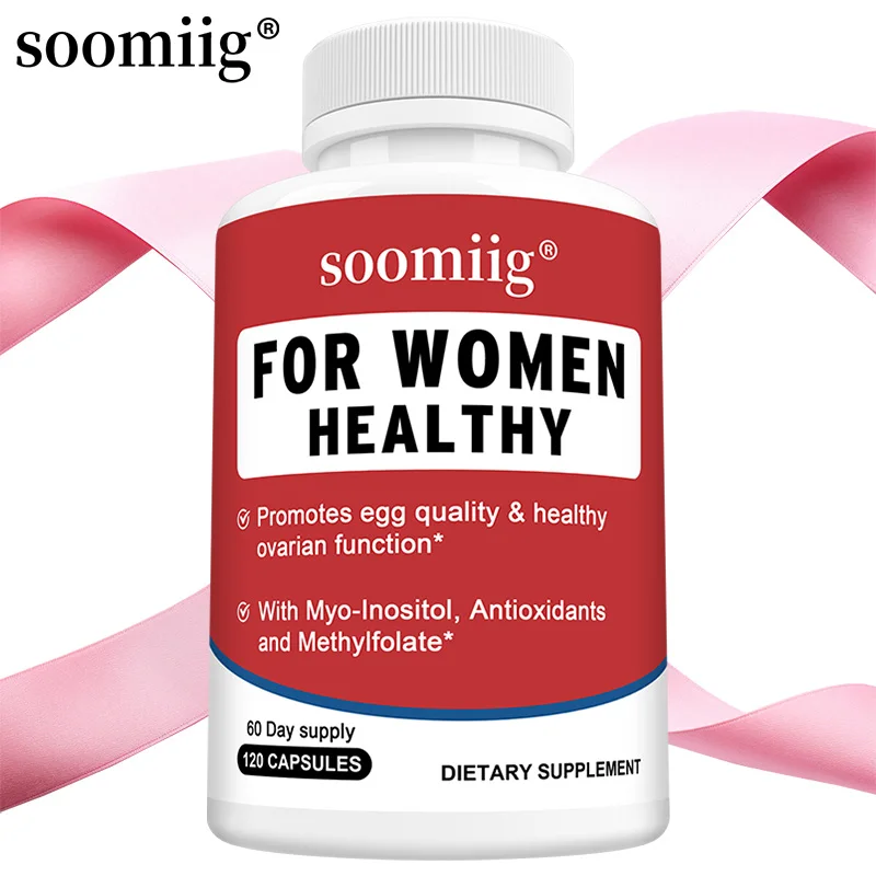 Myo-Inositol Capsules - with Folate, Helps Promote Ovarian Health, Antioxidants, Mood Balance, Overall Women's Health