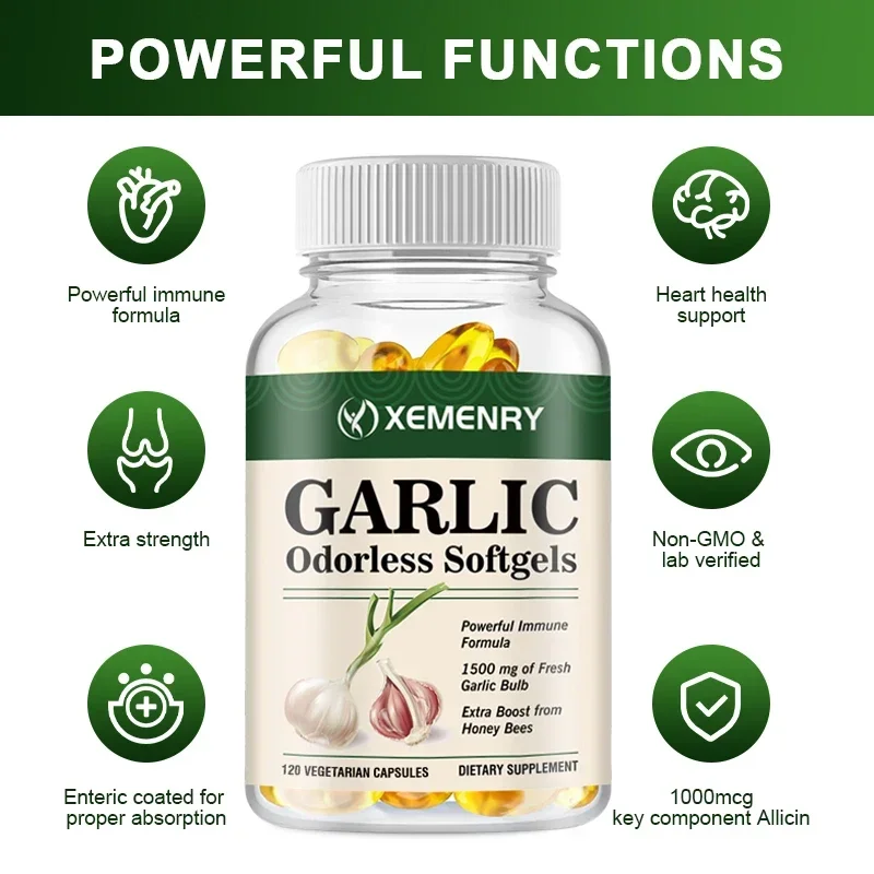 

Garlic Capsules - Promote Healthy Cholesterol Levels and Support The Immune SystemSupplements